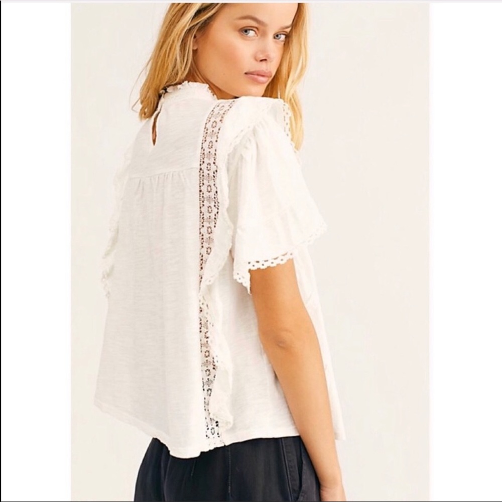 *SOLD* Free People NWT Le Femme Ruffle Lace Trim